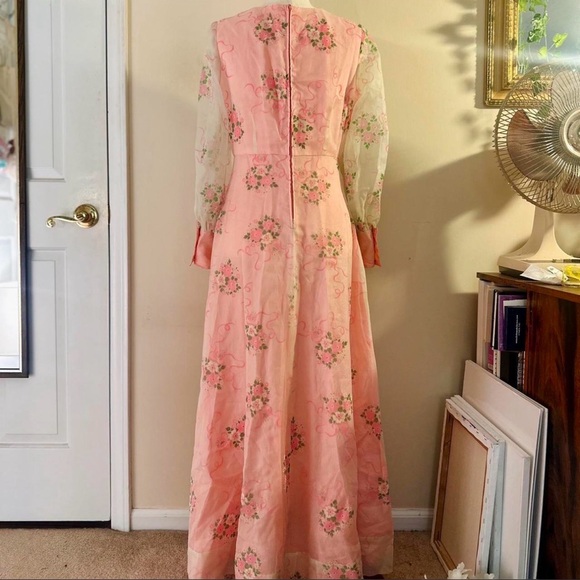 Vintage 70s Floral Cottagecore Handmade Dress - Picture 3 of 8